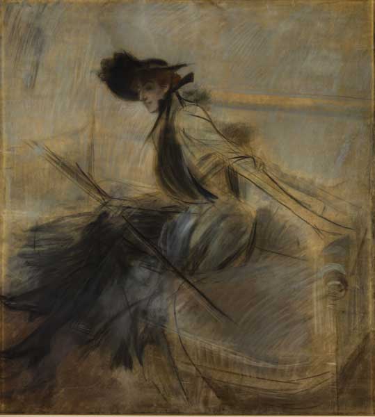 Giovanni Boldini L’Americana (Giovane signora americana), c. 1900-1903 Pastello su carta intelata, cm 181x161 Milano, Galleria d’Arte Moderna, Collezione Grassi, inv. GRASSI 013 Milano, © Gallerie d’Arte Moderna, foto Umberto Armiraglio mostra Ritratto di signora, Boldini, L’Americana, foto Umberto Armiraglio