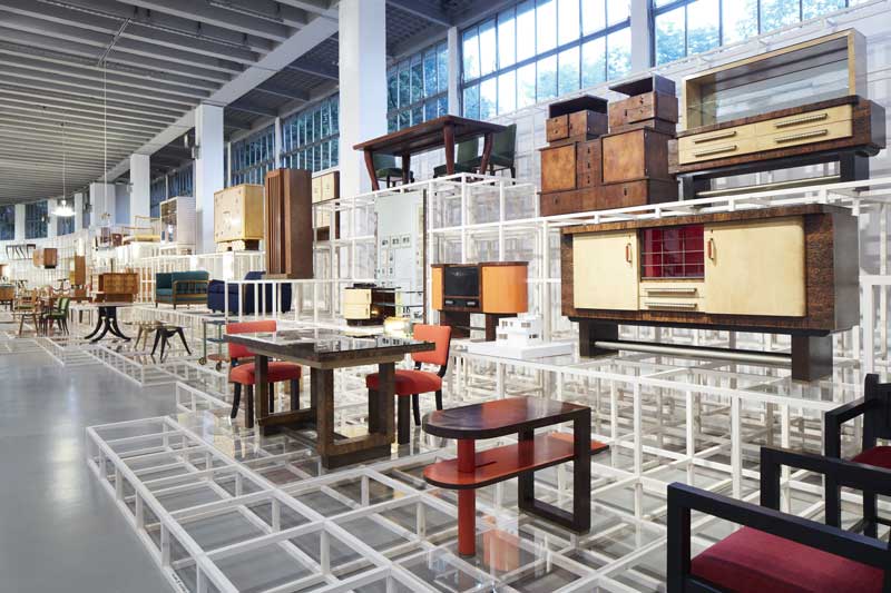 Una sezione della mostra Osvaldo Borsani - Photo: courtesy of La Triennale Una sezione della mostra Osvaldo Borsani - Photo: courtesy of La Triennale