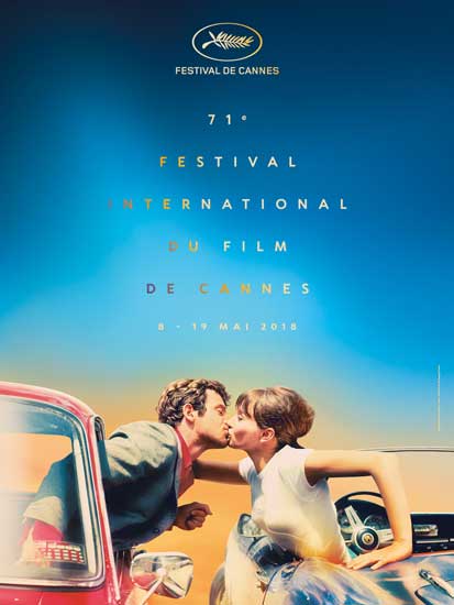 il poster ufficiale del Festival de Cannes 2018 © Maquette: Flore Maquin - Photo: Pierrot le fou © Georges Pierre il poster ufficiale del festival de cannes 2018