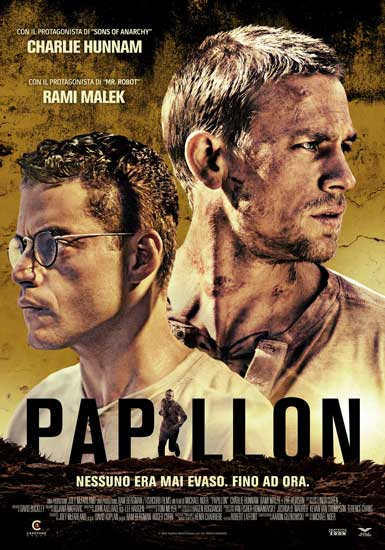 la locandina italiana del film Papillon la locandina italiana del film Papillon