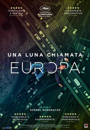 La locandina del film Una Luna Chiamata Europa La locandina del film Una Luna Chiamata Europa