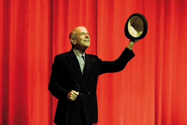 Guido Harari, Leonard Cohen, Milano, Teatro degli Arcimboldi, 23 ottobre 2008 - copyright Guido Harari