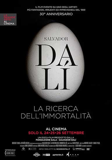 La locandina del film Salvador Dalí. La ricerca dell’immortalità La locandina del film Salvador Dalí. La ricerca dell’immortalità