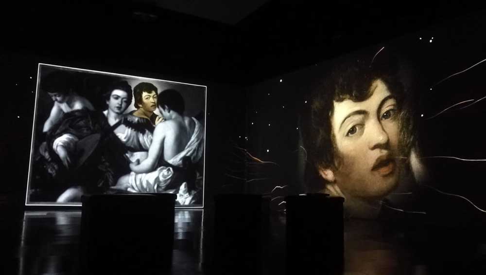 alcune immagini della mostra immersiva Caravaggio Oltre la tela alcune immagini della mostra immersiva Caravaggio Oltre la tela