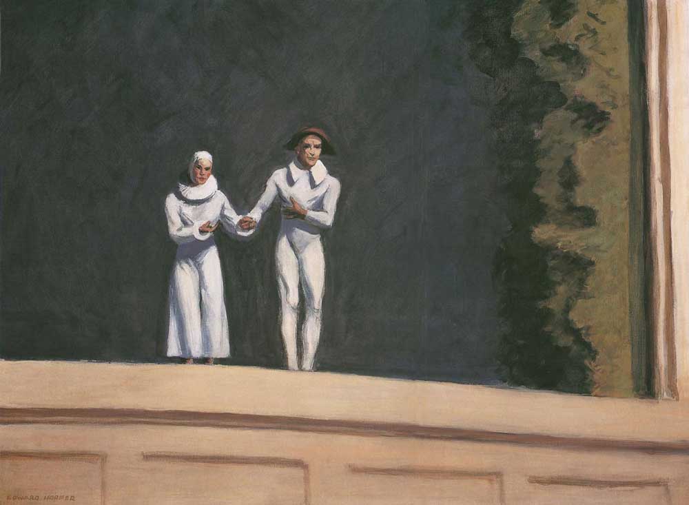 Edward Hopper, Two Comedians, 1966, collezione privata Edward Hopper, Two Comedians, 1966, collezione privata