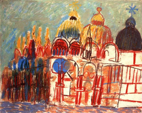 Louis Kahn, Basilica di San Marco, Venezia, 1951, pastello su carta, 31.7 x 39.4 cm Credit: Sue Ann Kahn / Art Resource, NY Louis Kahn, Basilica di San Marco, Venezia, 1951 - Credit: Sue Ann Kahn / Art Resource, NY
