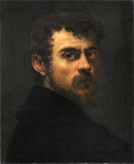 Autoritratto, 1546 - 1547 ca, olio su tela, 45 x 38 cm Philadelphia Museum of Art, dono di Marion R. Ascoli e del Marion R. and Max Ascoli Fund, in onore di Lessing Rosenwald Tintoretto a Palazzo Ducale Autoritratto, 1546 - 1547 ca