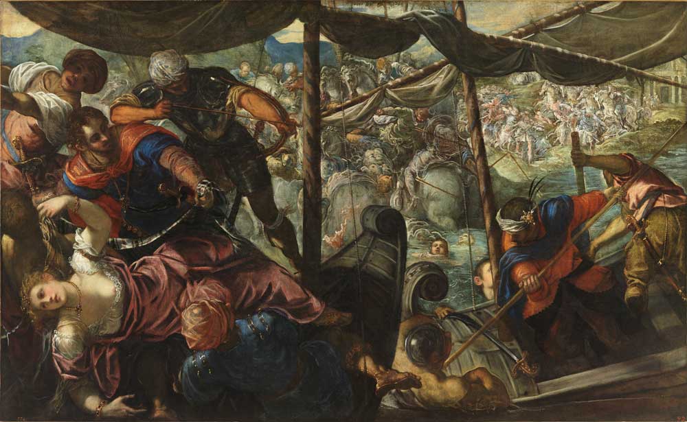 Tintoretto a Palazzo Ducale: Ratto di Elena, 1576 - 1577 ca, olio su tela, 186 x 307 cm Madrid, Museo Nacional del Prado Tintoretto a Palazzo Ducale: Ratto di Elena, 1576 - 1577 ca, olio su tela, 186 x 307 cm Madrid, Museo Nacional del Prado