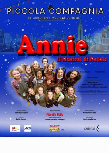 la locandina di Annie il musical in scena al Teatro Nuovo di Milano il 7 e 8 dicembre 2018 la locandina di Annie il musical in scena al Teatro Nuovo di Milano il 7 e 8 dicembre 2018