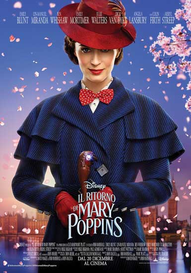 La locandina italiana del film Il ritorno di Mary Poppins La locandina italiana del film Il ritorno di Mary Poppins