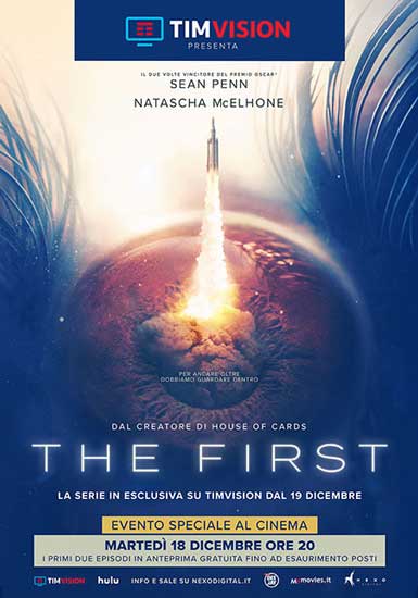 La locandina di The First al cinema serie tv the first poster cinema