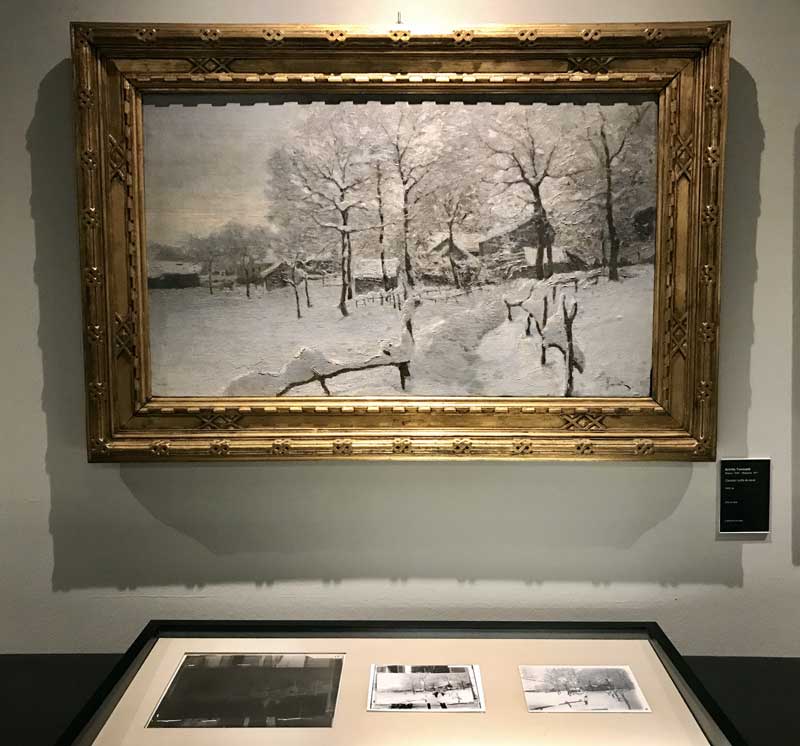 Achille Tominetti, Casolari sotto la neve (1900 ca) – Photo: MaSeDomani Achille Tominetti, Casolari sotto la neve (1900 ca) – Photo: MaSeDomani