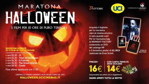 Il 31 ottobre c’è la Maratona Halloween!