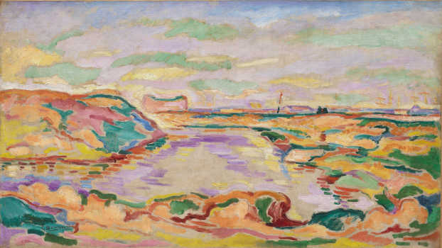 Georges Braque, Paesaggio nei pressi di Anversa (Paysage près d’Anvers), 1906. Olio su tela, 60 x 81 cm. Solomon R. Guggenheim Museum, New York, Thannhauser Collection, Donazione Justin K. Thannhauser.