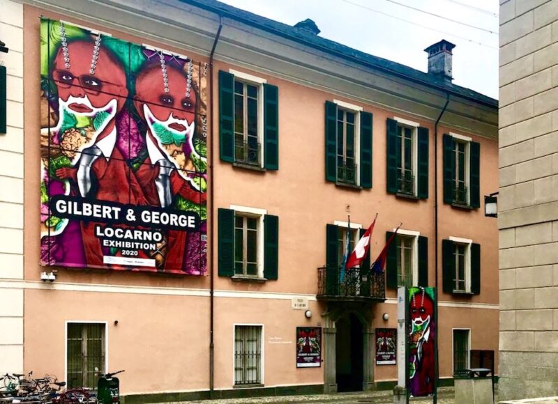 L'ingresso della mostra Gilbert & George a Locarno. Photo: MaSeDomani Gilbert & George_Casa Rusca_Photo by MaSeDomani