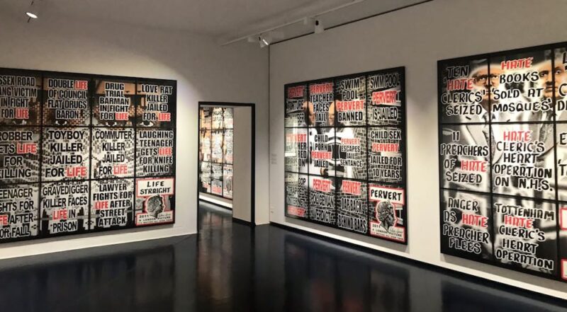 Una sala di Gilbert & George The Locarno Exhibition. Photo by MaSeDomani Una sala della mostra The Locarno Exhibition al museo Casa Risca. Photo by MaSeDomani