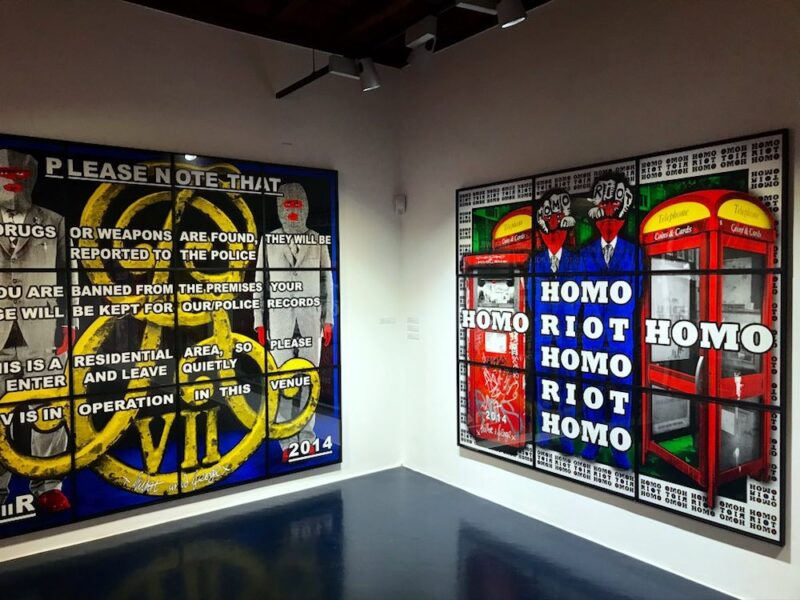Una sala di Gilbert & George The Locarno Exhibition. Photo by MaSeDomani Una sala di Gilbert & George The Locarno Exhibition. Photo by MaSeDomani