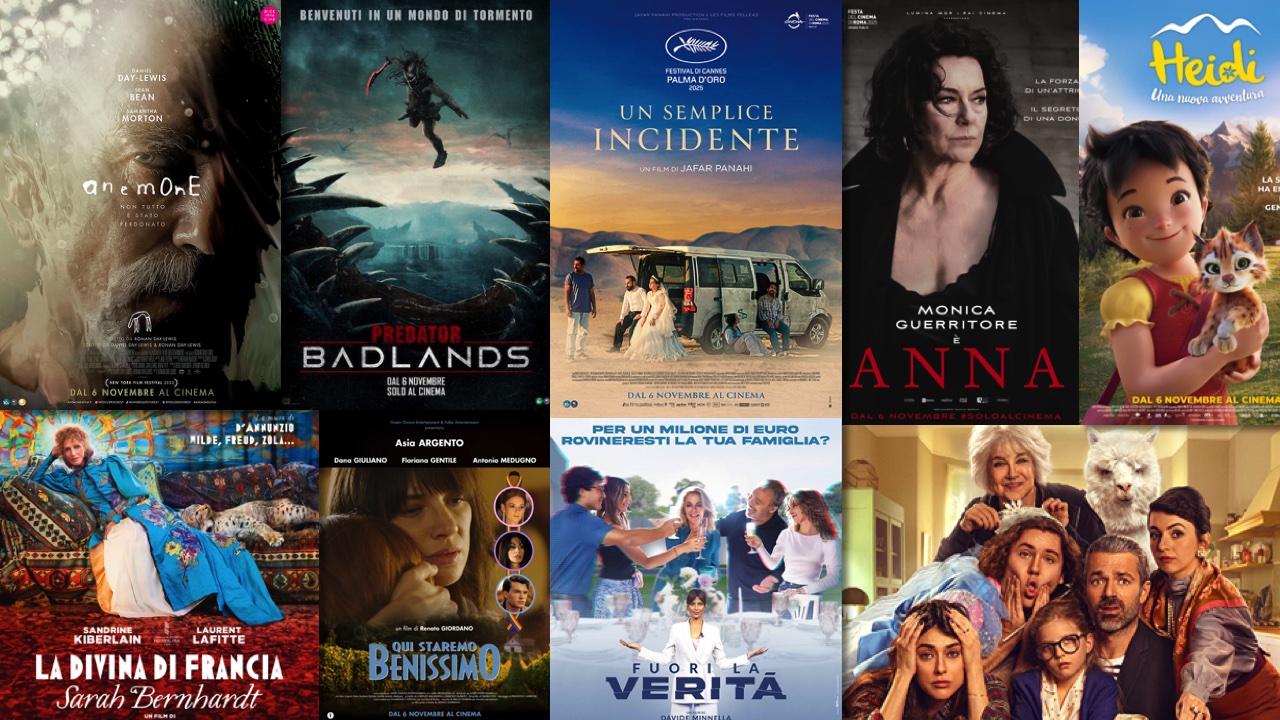 i film in uscita solo al cinema il 6 novembre 2025